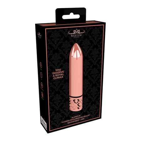 Royal Gems - Glamour - ABS Rechargeable Bullet - Rose Gold - Casual Toys