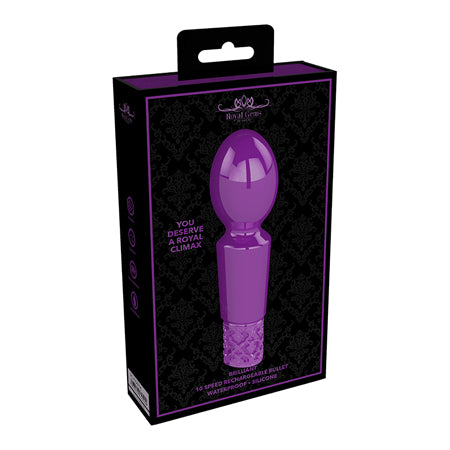 Royal Gems - Brilliant - Silicone Rechargeable Bullet - Purple - Casual Toys