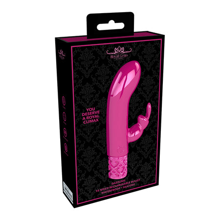 Royal Gems - Dazzling - Silicone Rechargeable Bullet - Pink - Casual Toys