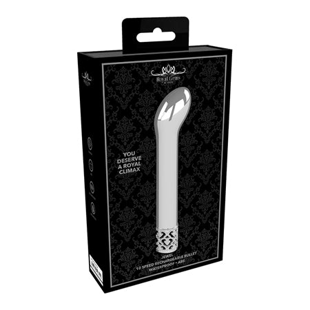 Royal Gems - Jewel ABS Rechargeable Bullet Silver - Casual Toys