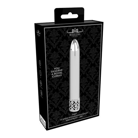 Royal Gem - Shiny ABS Rechargeable Bullet Silver - Casual Toys