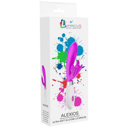 Luna Neon Alexios Ultra-Soft Silicone Dual Stimulator Fuchsia - Casual Toys