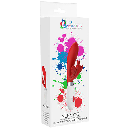 Luna Neon Alexios Ultra-Soft Silicone Dual Stimulator Red - Casual Toys
