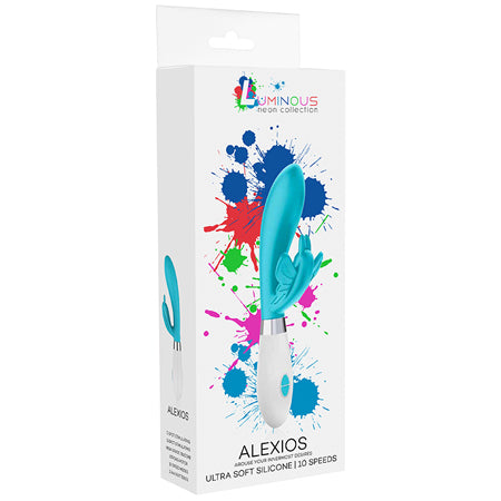 Luna Neon Alexios Ultra-Soft Silicone Dual Stimulator Turquoise - Casual Toys