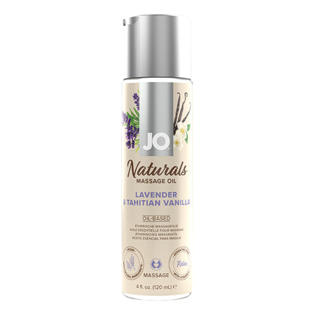 JO Naturals Lavender & Tahitian Vanilla Massage Oil 4 oz. - Casual Toys