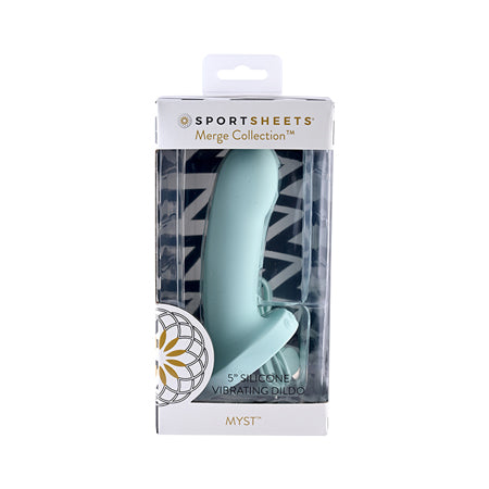 Merge Myst 5 in. Vibrating Dildo Blue - Casual Toys