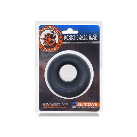 OxBalls Bigger Ox Thick Cockring Silicone TPR Black Ice - Casual Toys
