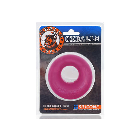 OxBalls Bigger Ox Thick Cockring Silicone TPR Hot Pink Ice - Casual Toys