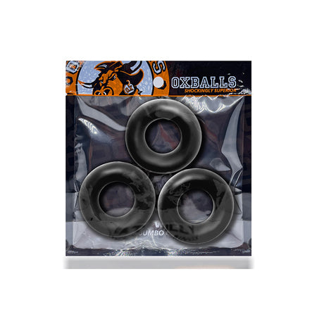 OxBalls Fat Willy 3-Pack Jumbo Cockrings FLEXtpr Black - Casual Toys