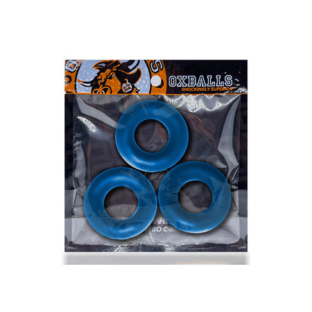 OxBalls Fat Willy 3-Pack Jumbo Cockrings FLEXtpr Space Blue - Casual Toys