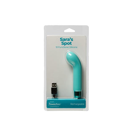 Sara's Spot Rechargeable Bullet With Removable G-Spot Sleeve Teal - Casual Toys