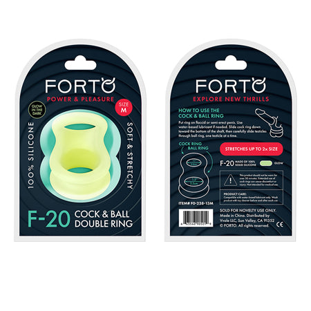 Forto F-20: Balls Stretcher Liquid Silicone 55-72 mm Glow-In-The-Dark