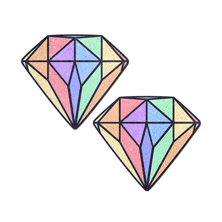 Pastease Gem: Pastel Rainbow Diamond Nipple Pasties