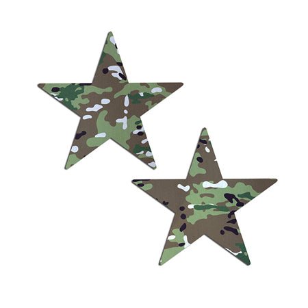 Pastease Nautical Star: Military Multi-Cam Camoflauge Nipple Pasties