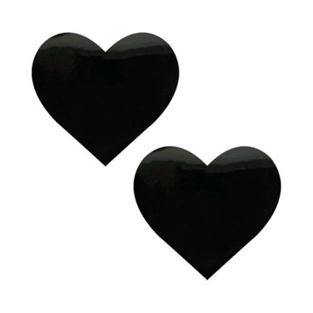 Neva Nude Pasty Black Wet Vinyl Dom Squad Heart