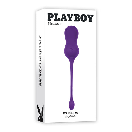 Playboy Double Time Rechargeable Remote Controlled Vibrating Silicone Dual Kegel Balls Acai