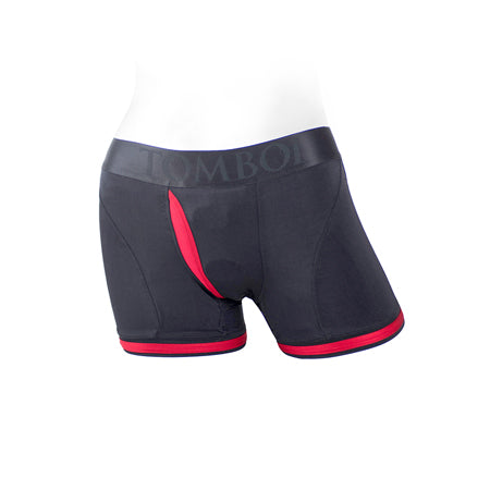 SpareParts Tomboii Nylon Boxer Briefs Harness Black/Red Size 5XL