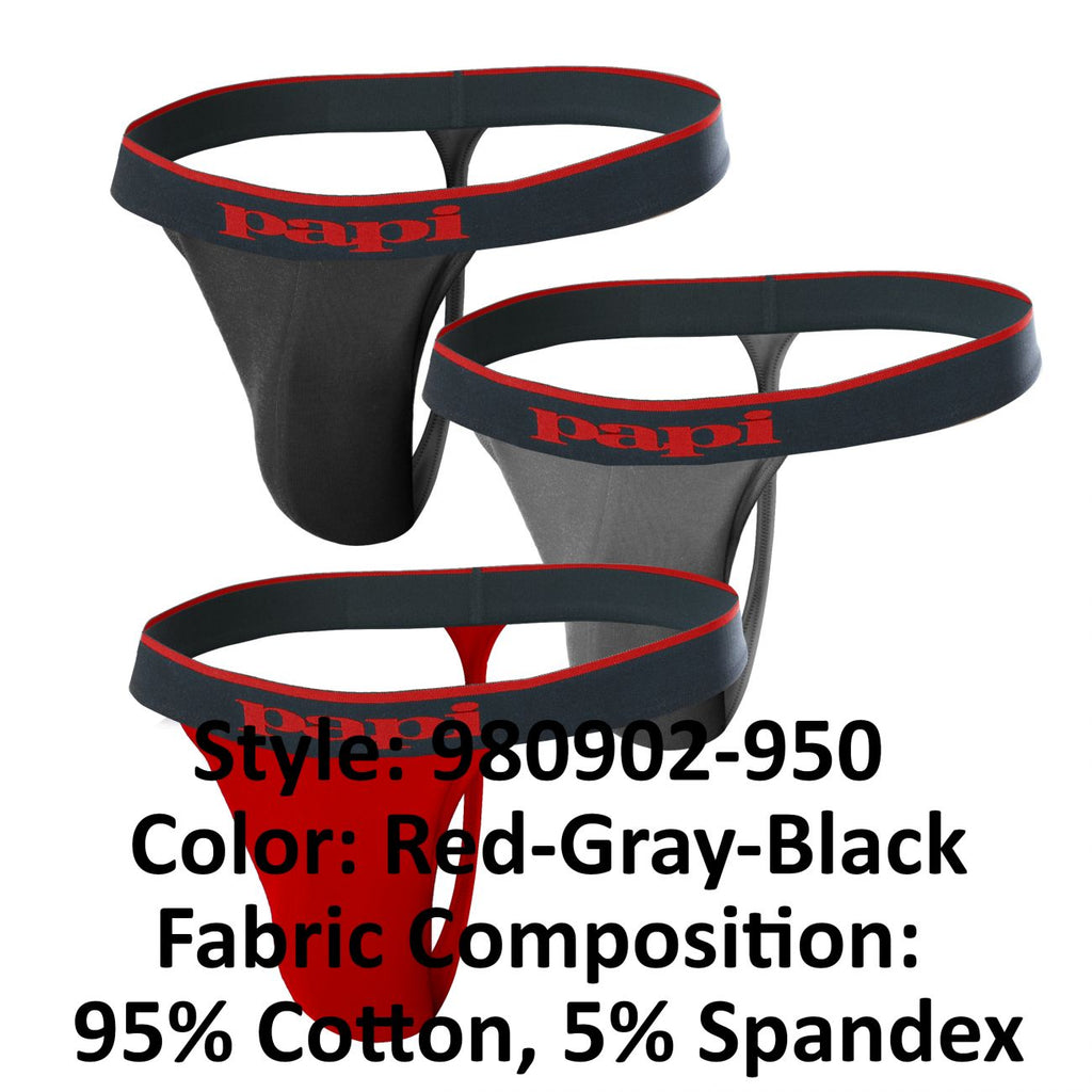 3PK Cotton Stretch Thong - Casual Toys