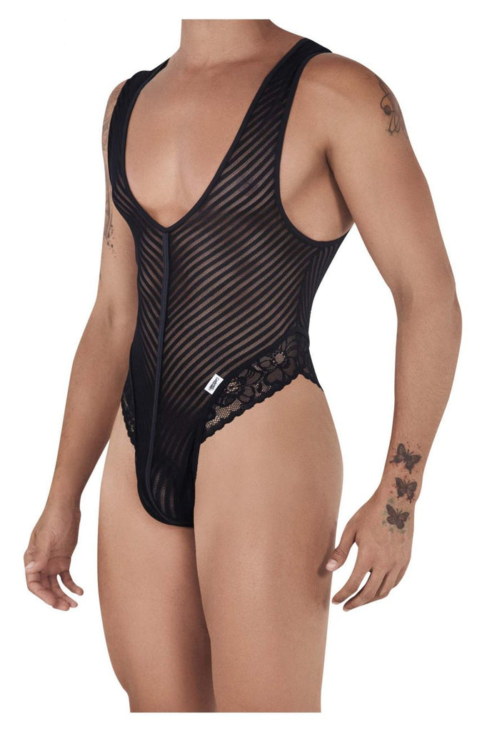 Lace-Mesh Bodysuit Thong - Casual Toys