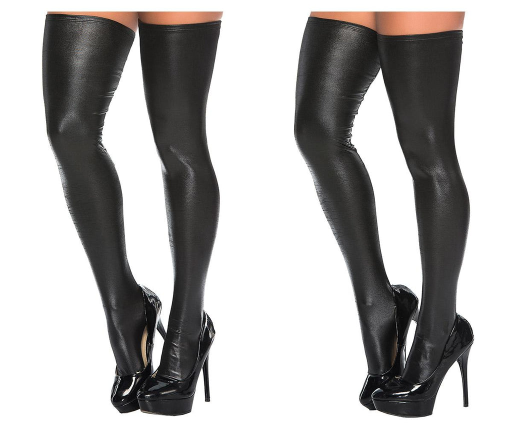 Faux Leather Thigh High - Casual Toys