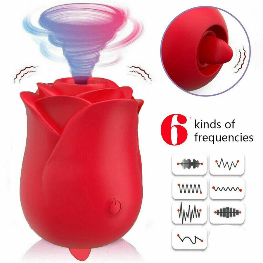 "The Rose" Suction Vibrator & Flicker - Casual Toys
